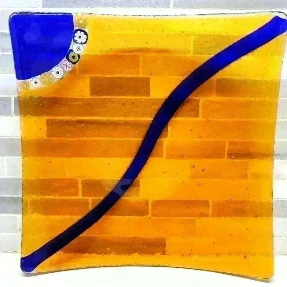 Murano Fused glass  with milfiore design